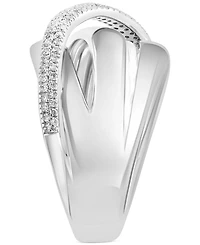 Effy Diamond Crossover Multirow Ring (1/4 ct. t.w.) in Sterling Silver