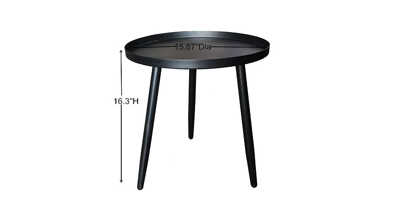 Kings Brand Furniture Round Metal Side End Table, Nightstand Accent Pedestal Plant Stand for Bedroom Living Room