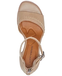 Lucky Brand Women's Shivona Whipstitch Block-Heel Dress Sandals