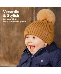 KeaBabies 2pk Baby Hats, Beanies, Newborn Hats for Girls, Boys, Winter Hat, 0-6 Months Infant Hat