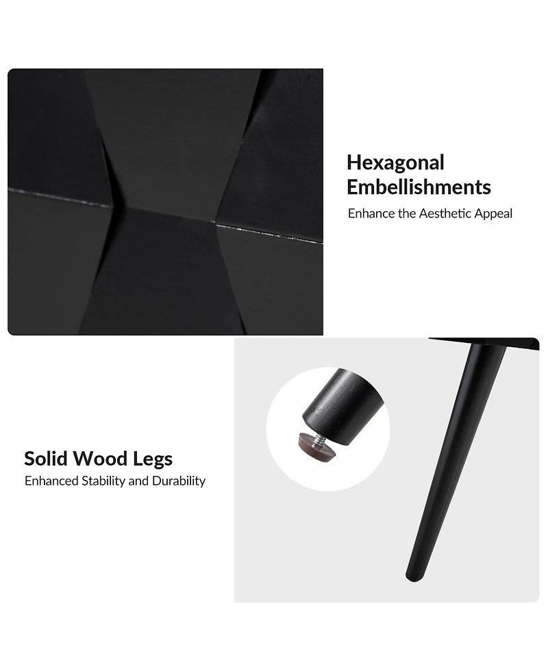 Hulala Home Jacob Mid-Century Modern End Table with Flared Legs