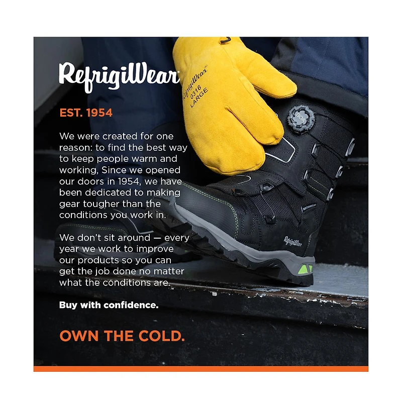 RefrigiWear Men's Extreme Double Dial Pac Boot - Waterproof, Insulated, and Anti-Slip for Cold