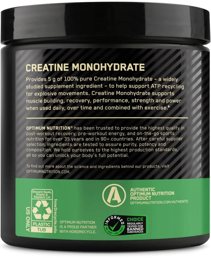 Optimum Nutrition, Micronized Creatine Powder, Unflavored