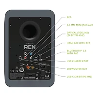 Kanto Ren Powered Bluetooth Bookshelf Speakers - Pair