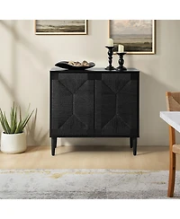 Hulala Home Varasso Transitional 30"Tall 2-Door Accent Cabinet with Adjustable Shelves