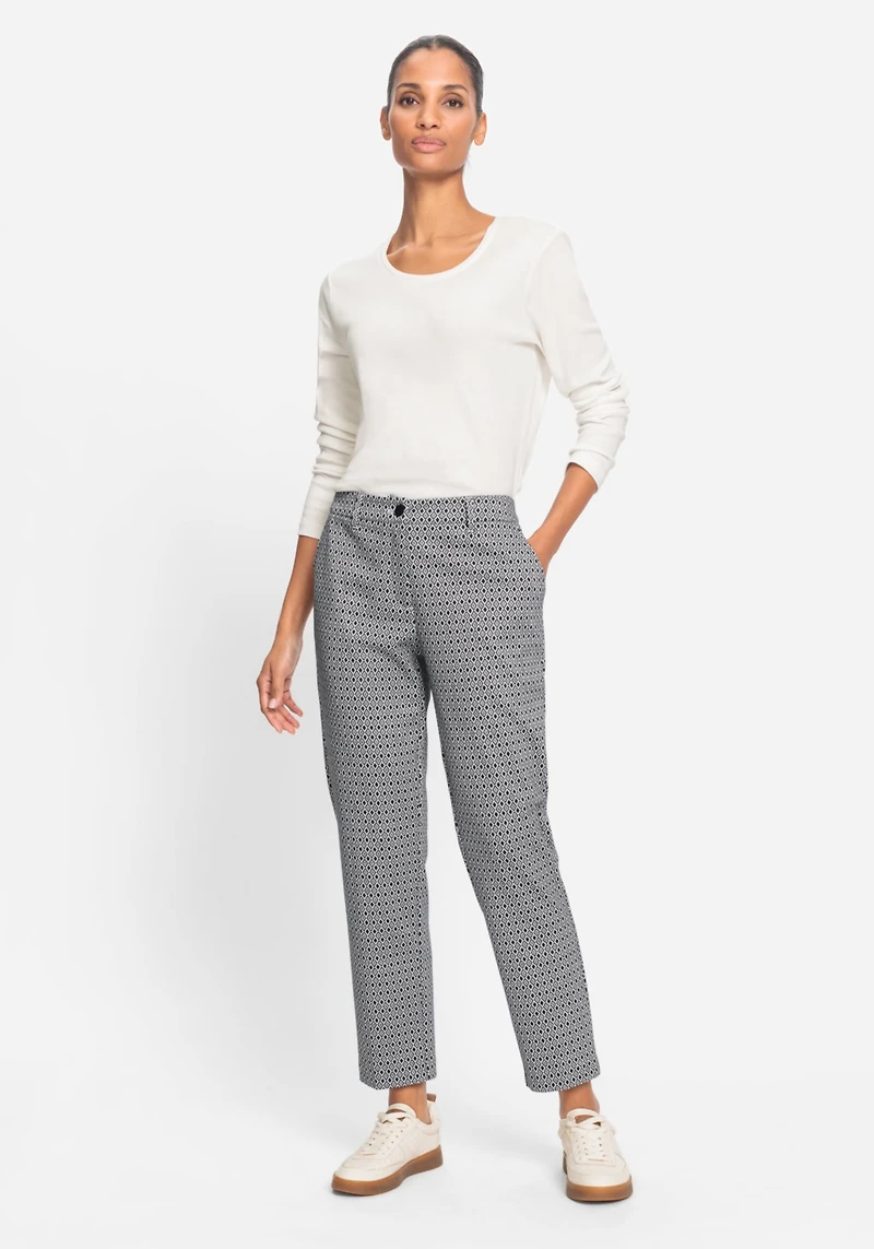 Olsen Women's Lisa Fit Straight Leg Geo Pant