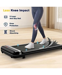 Redliro Walking Pad with Incline Under Desk Treadmill 1 Step Adjust Incline Treadmill for Home Office Portable for Walking Jogging