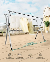 Slickblue Extendable and Foldable Clothes Drying Rack