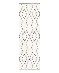 Bayshore Home Textured Tones Trellis 2'7"x8' Runner Area Rug