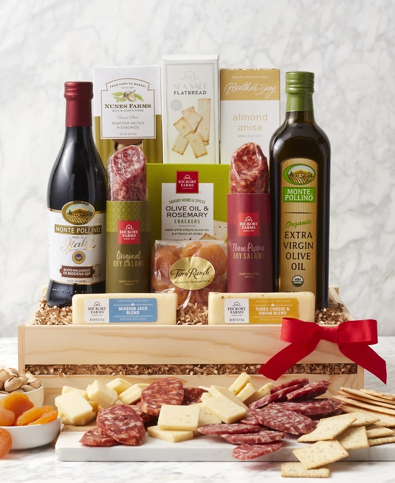 Hickory Farms Deluxe Meat & Cheese Gift Crate, 11 Piece