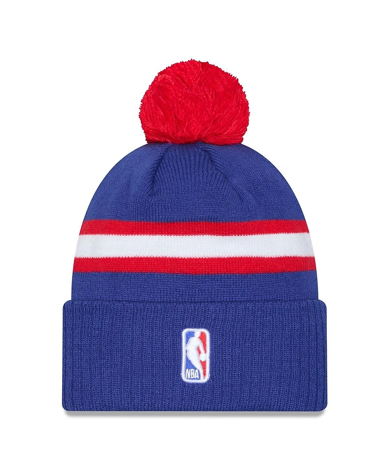 New Era Men's Blue Sacramento Kings 2024/25 City Edition Cuffed Knit Hat with Pom