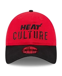 New Era Men's Red Miami Heat 2024/25 City Edition 9TWENTY Adjustable Hat