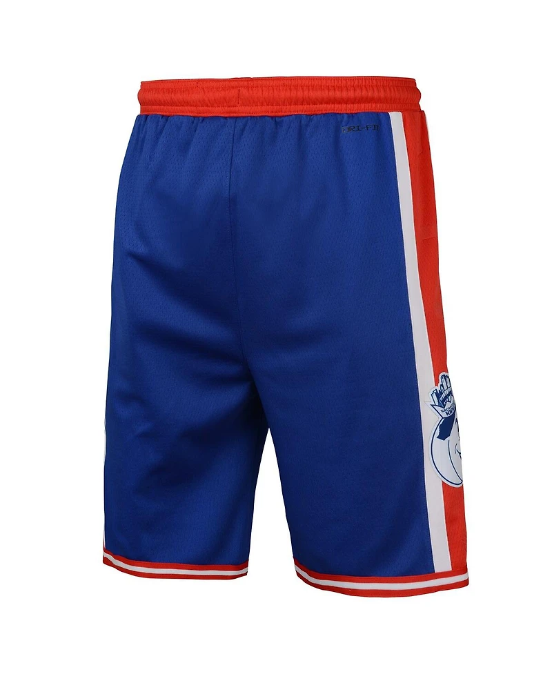 Nike Big Boys and Girls Blue Sacramento Kings 2024/25 City Edition Swingman Performance Shorts