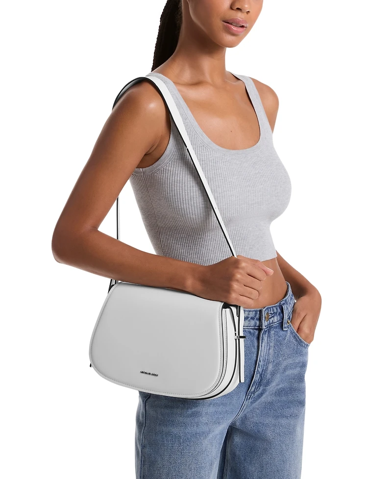 Michael Kors Lydia Small Leather Flap Messenger
