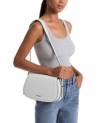Michael Kors Lydia Small Leather Flap Messenger