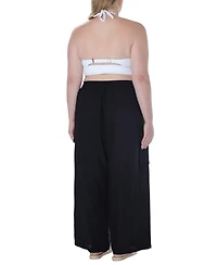 Raviya Plus Size High Rise Pull-On Cover-Up Cargo Pants