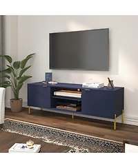 Unique Herringbone Design Multifunctional Tv Stand With Led Light