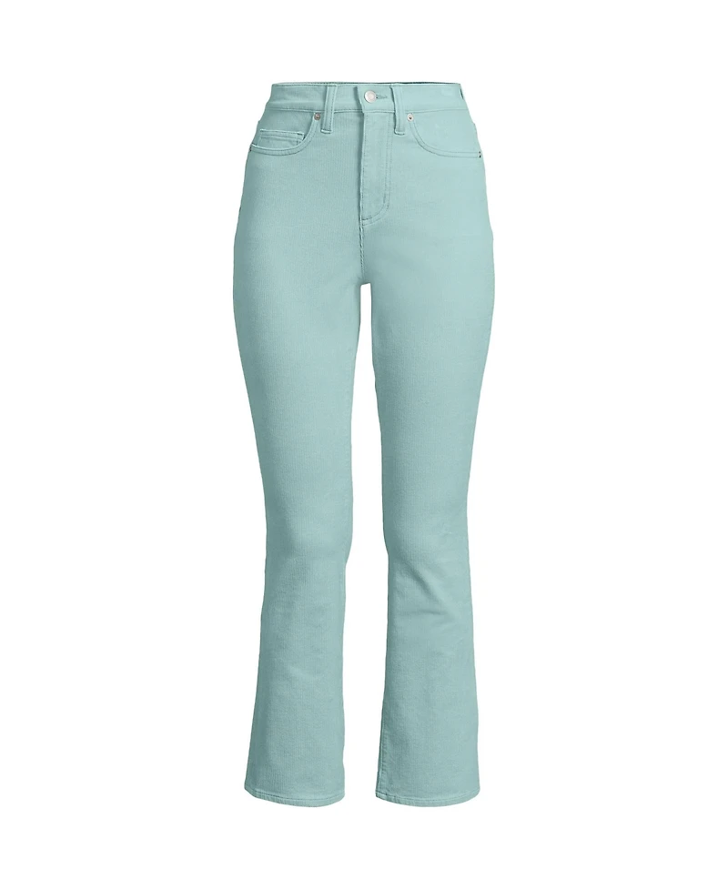 Lands' End Women's High Rise Corduroy Kick Crop Pants