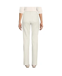 Lands' End Women's High Rise Metallic Coated Denim Straight Leg Jeans
