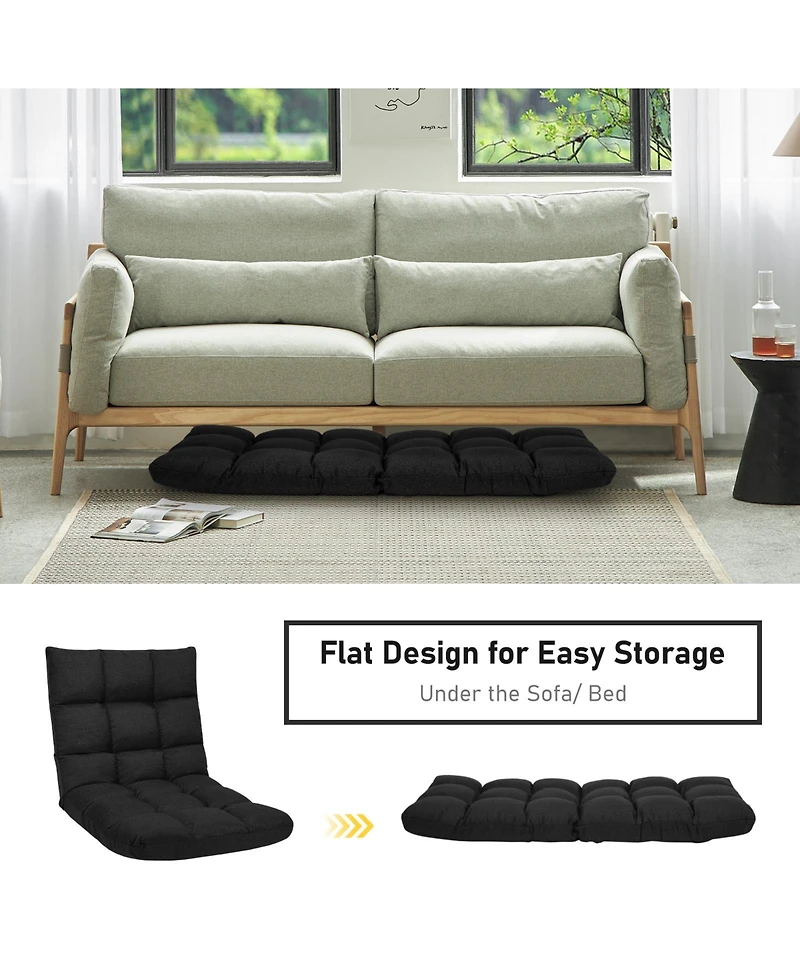 Gouun 14-Position Adjustable Folding Lazy Gaming Sofa