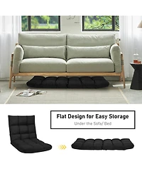 Gouun 14-Position Adjustable Folding Lazy Gaming Sofa