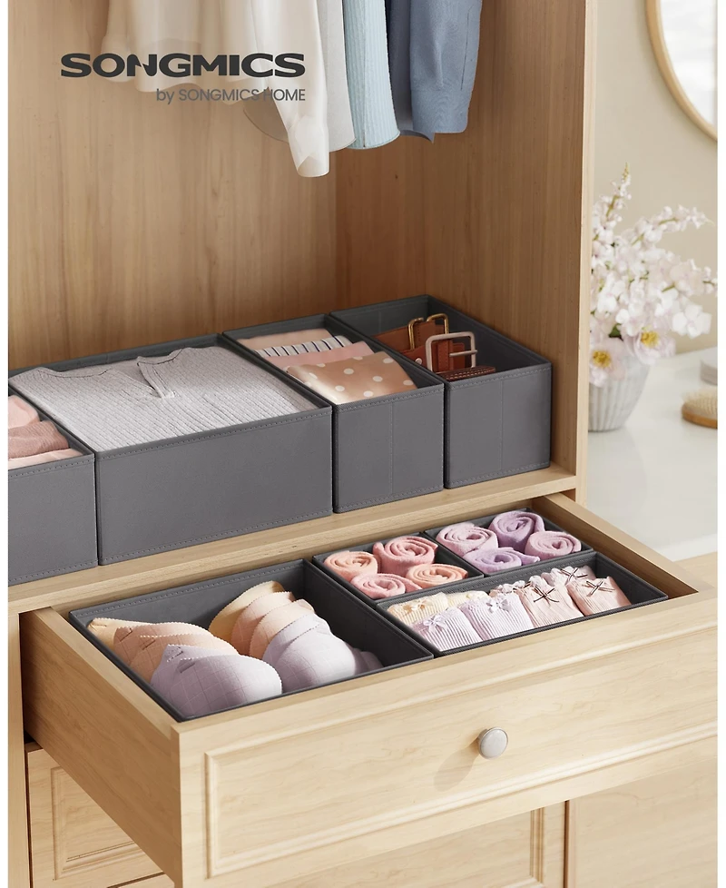 Slickblue Set of 12 Drawer Organizers, Dresser Storage Organizers for Clothes and Accessories
