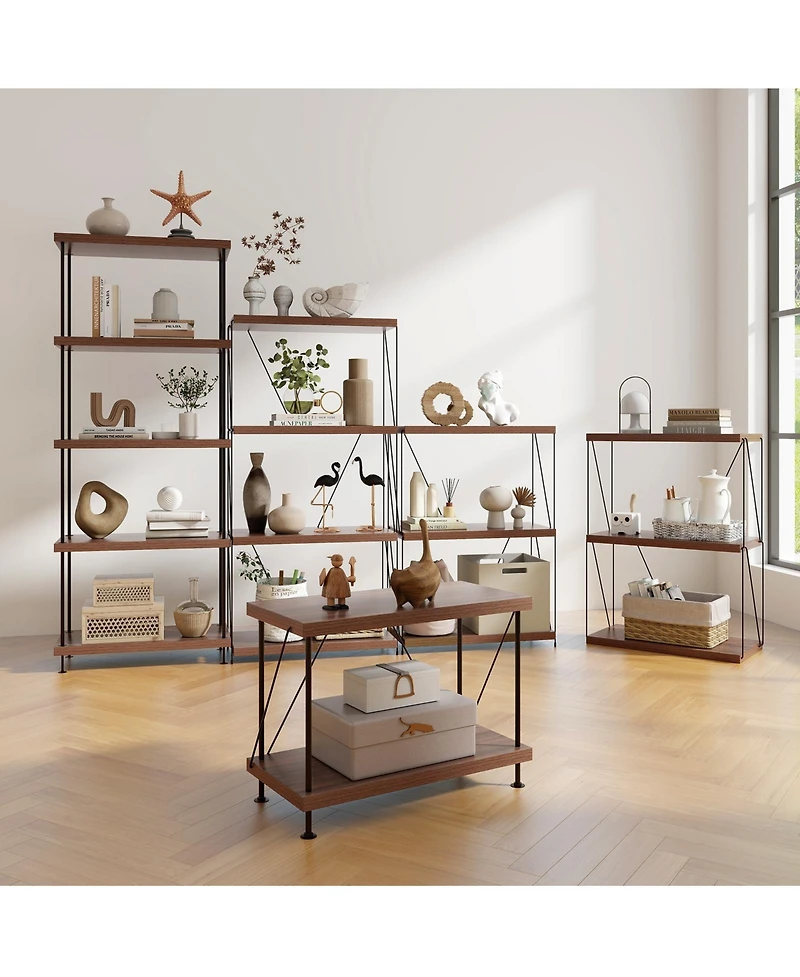 Gouun 3-Tier Multipurpose Display Rack with Metal Frame