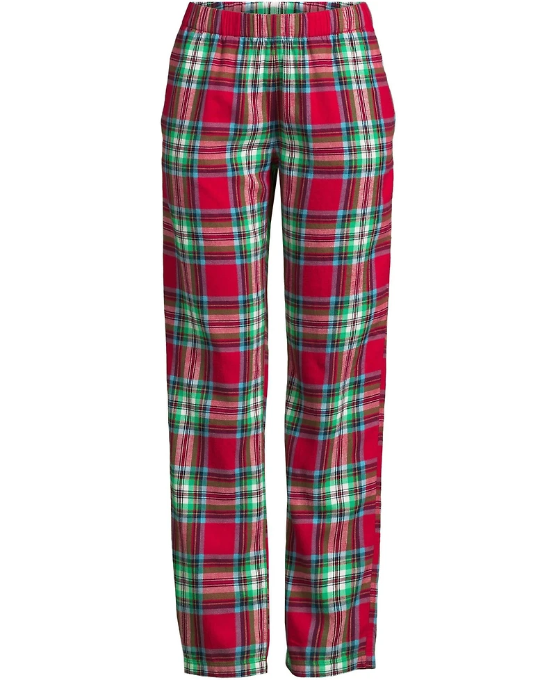 Lands' End Women's Print Flannel Pajama Pants