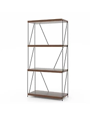 Gouun 4-Tier Multipurpose Display Rack with Metal Frame-4-Tier