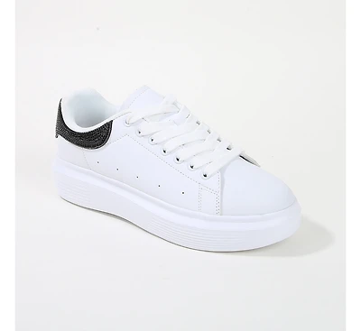Fortuna Platform Sneaker with Rhinestone Accent