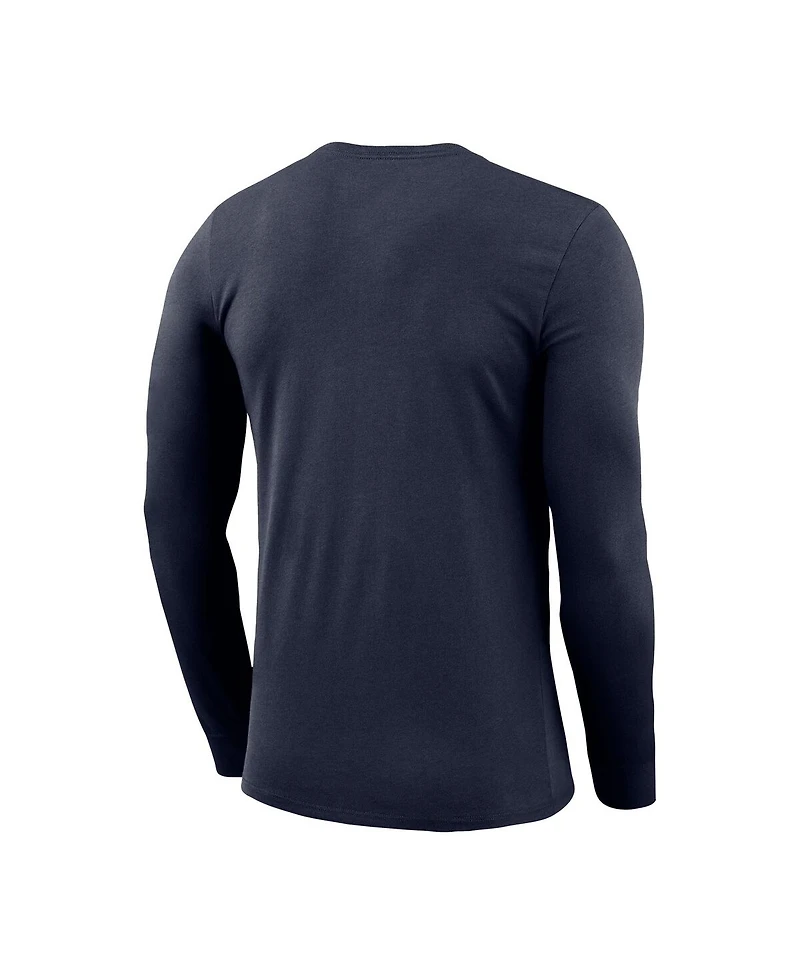 Nike Men's Navy UConn Huskies Basketball Shootaround Long Sleeve T-Shirt