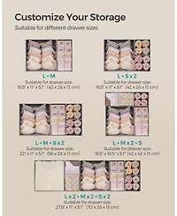 Slickblue Set of 12 Drawer Organizers, Dresser Storage Organizers for Clothing and Accessories