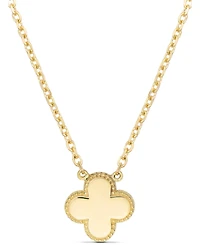 Devata Clover Chain Necklace in 14K Gold, 16 in adj to 18 in
