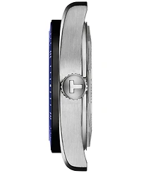 Tissot Men's Swiss Automatic PR516 Powermatic 80 Blue Perforated Leather Strap Watch 38mm