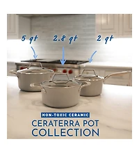 Techef - CeraTerra - 2.8 Quart Soup Pot with Cover