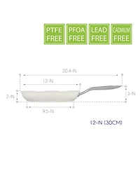 Techef - ValenCera - 12 Inch Frying Pan with Cover