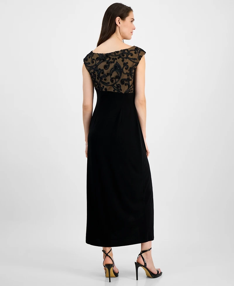 Connected Petite Embroidered Gown