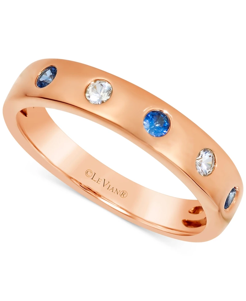 Le Vian Anywear Everywear Blueberry Sapphire (1/6 ct. t.w.) or Pink & White (1/10 Ring 14k Honey Gold (a