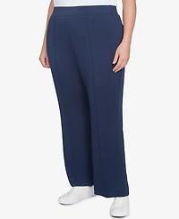 Ruby Rd. Plus Solid Scuba Knit Pleated Pant
