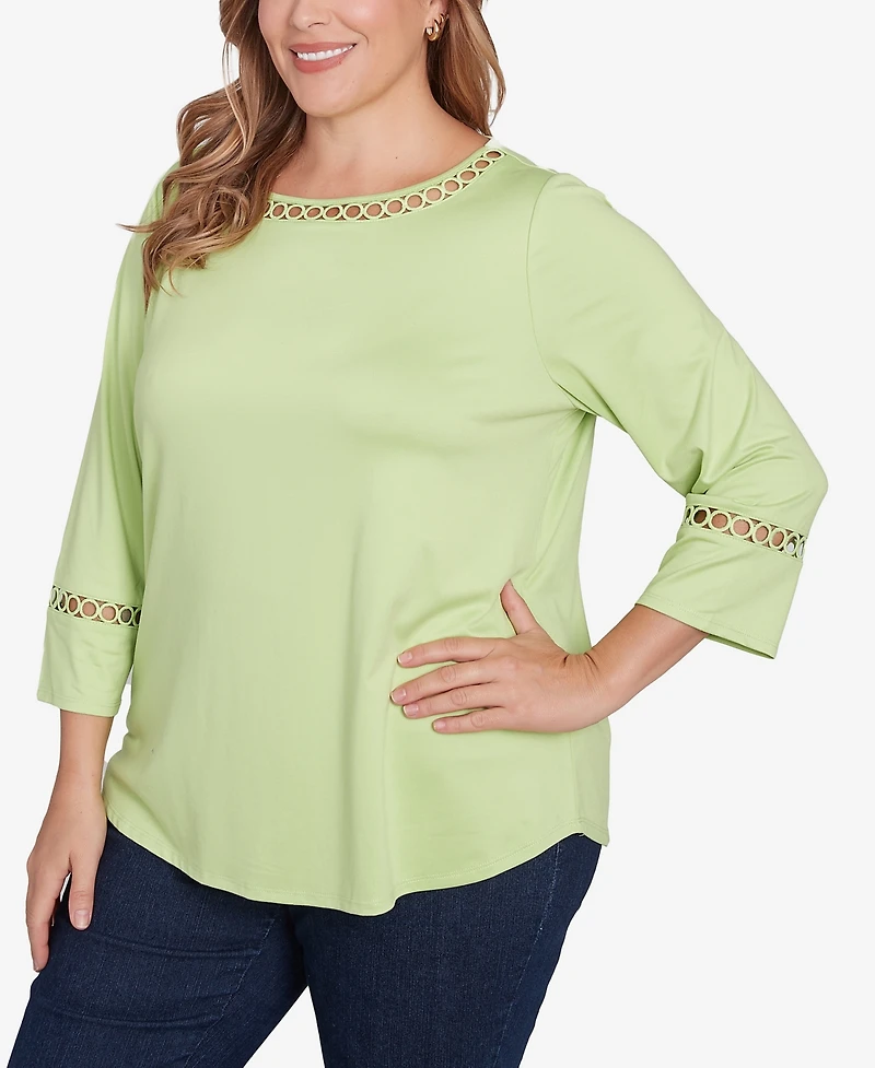 Ruby Rd. Plus Size Solid Stretch Jersey Top
