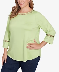 Ruby Rd. Plus Size Solid Stretch Jersey Top