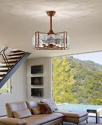 Home Accessories 24" Jovanni 6-Light Indoor Ceiling Fan with Light Kit and Remote