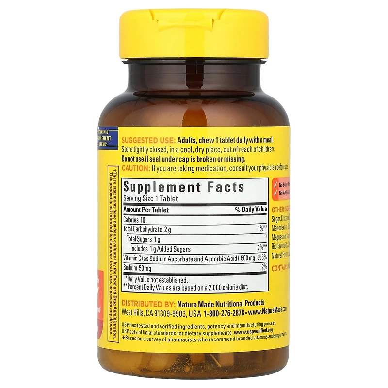 Nature Made Vitamin C Chewable Orange 500 mg