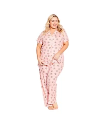 Avenue Women's Hedgehog Button Sleep Top