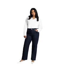 Eloquii Women's The Naomi Comfort Stretch Straight Leg Jean