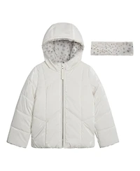 Jessica Simpson Toddler Girls Reflective Shine Fashion Puffer Jacket