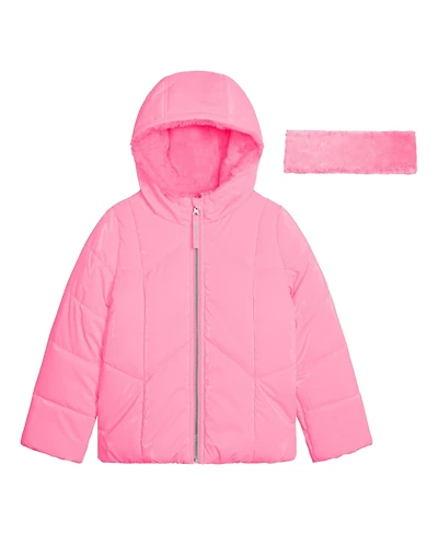 Jessica Simpson Toddler Girls Reflective Shine Fashion Puffer Jacket