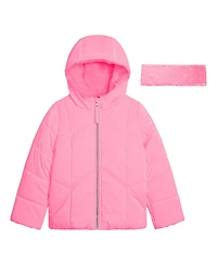 Jessica Simpson Toddler Girls Reflective Shine Fashion Puffer Jacket