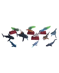 Wild Republic Bucket Shark Figurines, 18 Pieces