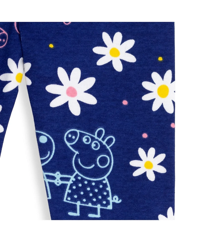 Peppa Pig Girls Pullover Fleece Hoodie and Leggings Outfit Set